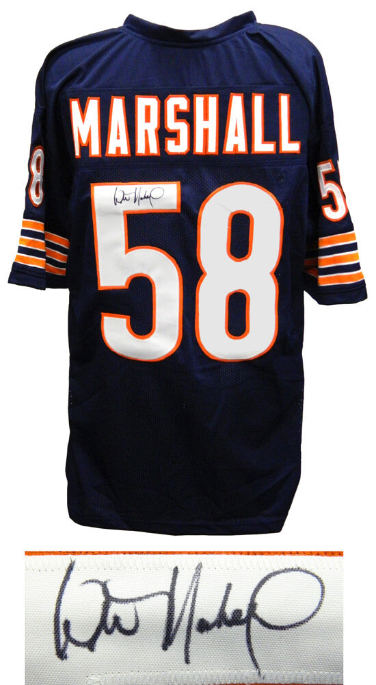 Wilber Marshall Signed Navy Custom Jersey - MARJRY320 - Wilber Marshall Signed Navy Custom Jersey product image