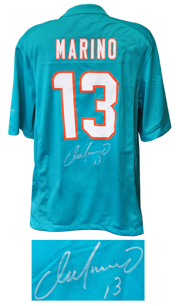 Dan Marino Signed Miami Dolphins Nike Teal Jersey - MARJRY341 - Dan Marino Signed Miami Dolphins Nike Teal Jersey product image