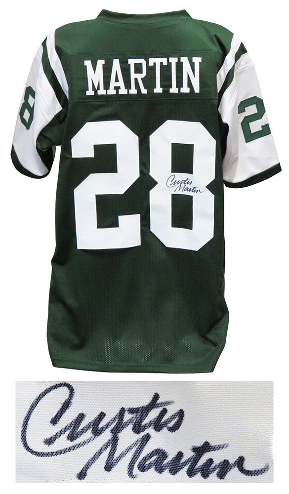 Curtis Martin Signed Green Custom Football Jersey - MARJRY350 - Curtis Martin Signed Green Custom Football Jersey product image