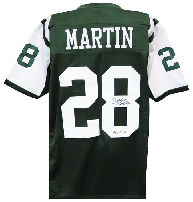 Curtis Martin Signed Green Custom Football Jersey w/HOF'12 - MARJRY351 - Curtis Martin Signed Green Custom Football Jersey w/HOF'12 product image