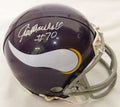 JIm Marshall Signed Vikings T/B Riddell Replica Mini Helmet - MARMIN302 - JIm Marshall Signed Vikings T/B Riddell Replica Mini Helmet product image
