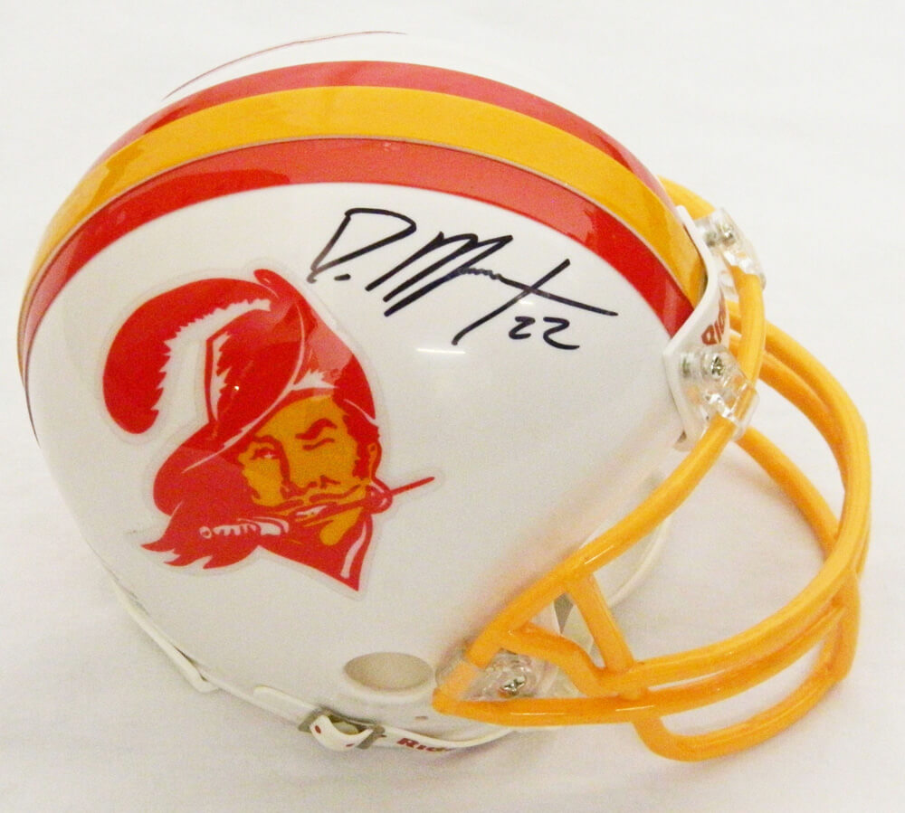 Doug Martin Signed Buccaneers White Throwback Riddell Mini Helmet - MARMIN311 - Doug Martin Signed Buccaneers White Throwback Riddell Mini Helmet product image