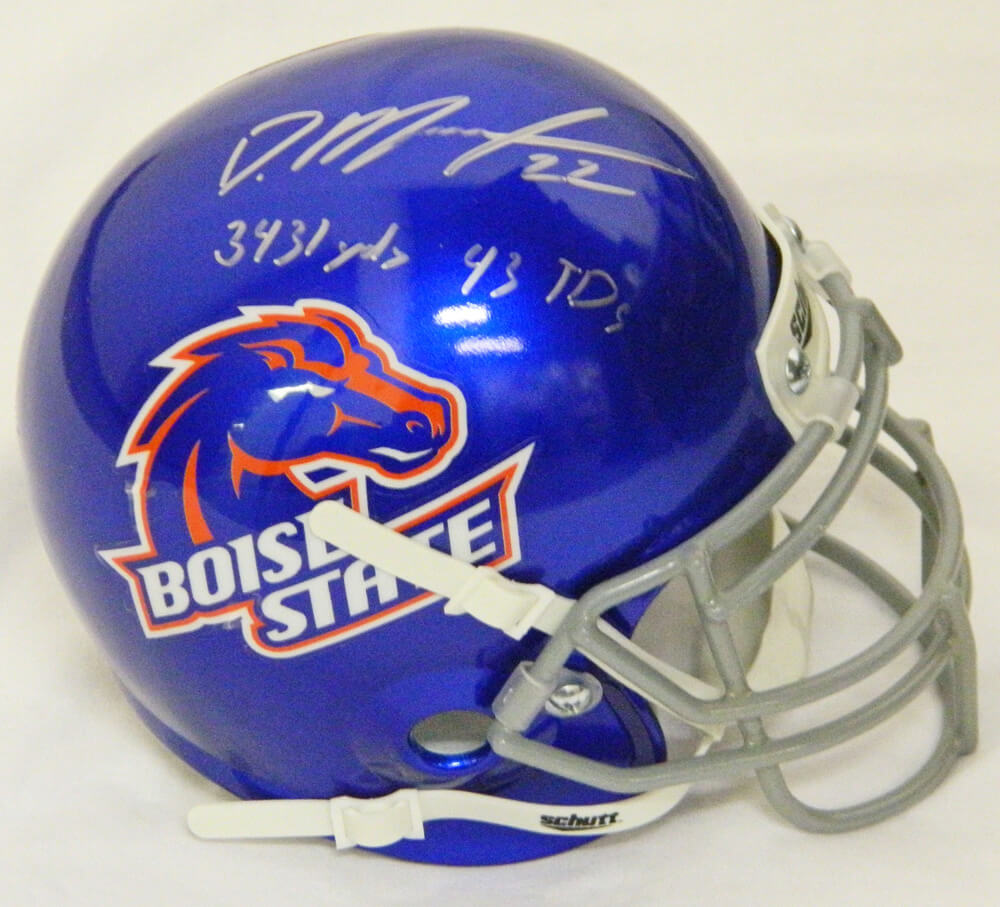 Doug Martin Signed Boise State Broncos Schutt Mini Helmet w/3431 Yds 43 TDs - MARMIN316 - Doug Martin Signed Boise State Broncos Schutt Mini Helmet w/3431 Yds 43 TDs product image