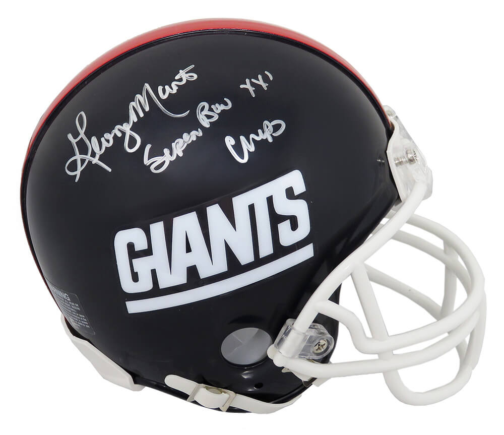 George Martin Signed New York Giants Throwback Riddell Mini Helmet w/Super Bowl XXI Champs - MARMIN351 - George Martin Signed New York Giants Throwback Riddell Mini Helmet w/Super Bowl XXI Champs product image