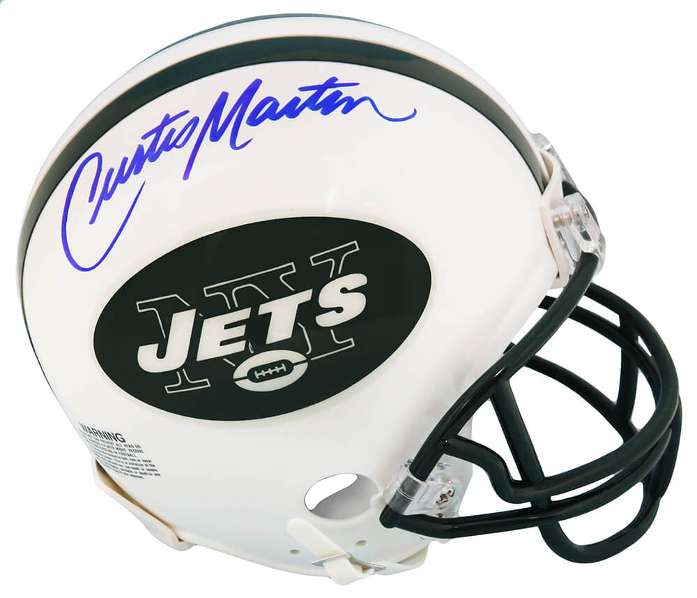 Curtis Martin Signed New York Jets Riddell Mini Helmet - MARMIN380 - Curtis Martin Signed New York Jets Riddell Mini Helmet product image
