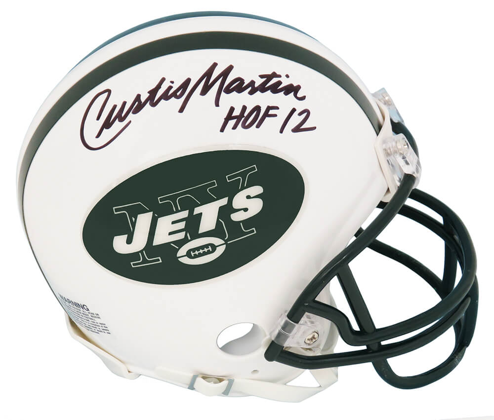 Curtis Martin Signed New York Jets Riddell Mini Helmet w/HOF'12 - MARMIN382 - Curtis Martin Signed New York Jets Riddell Mini Helmet w/HOF'12 product image