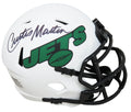 Curtis Martin Signed New York Jets Lunar Eclipe White Matte Riddell Speed Mini Helmet - MARMIN385 - Curtis Martin Signed New York Jets Lunar Eclipe White Matte Riddell Speed Mini Helmet product image