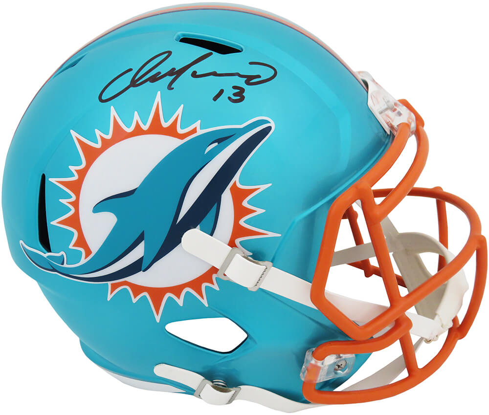 Dan Marino Signed Miami Dolphins FLASH Riddell Full Size Speed Replica Helmet - MARREP347 - Dan Marino Signed Miami Dolphins FLASH Riddell Full Size Speed Replica Helmet product image