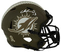 Dan Marino Signed Miami Dolphins Salute Riddell Full Size Speed Replica Helmet - MARREP348 - Dan Marino Signed Miami Dolphins Salute Riddell Full Size Speed Replica Helmet product image