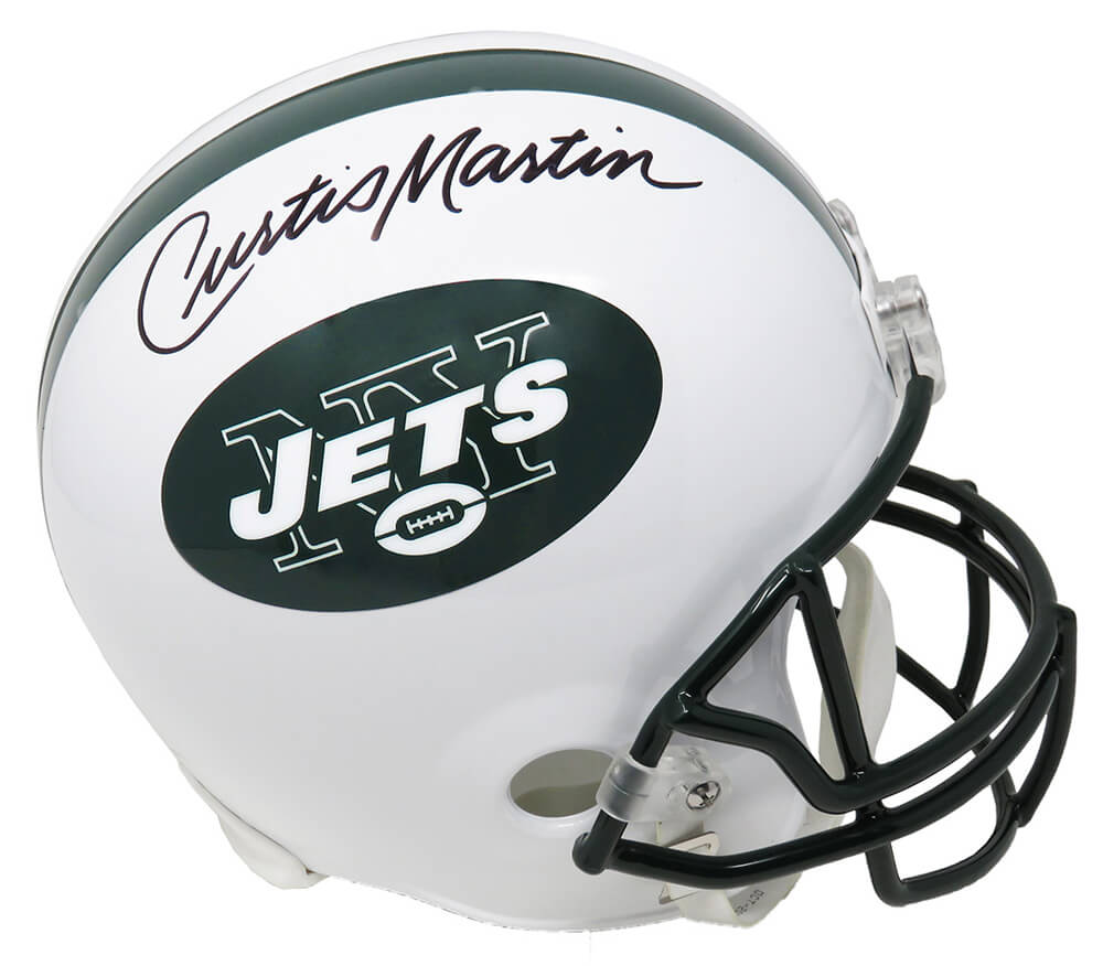 Curtis Martin Signed New York Jets Riddell Full Size Replica Helmet - MARREP351 - Curtis Martin Signed New York Jets Riddell Full Size Replica Helmet product image