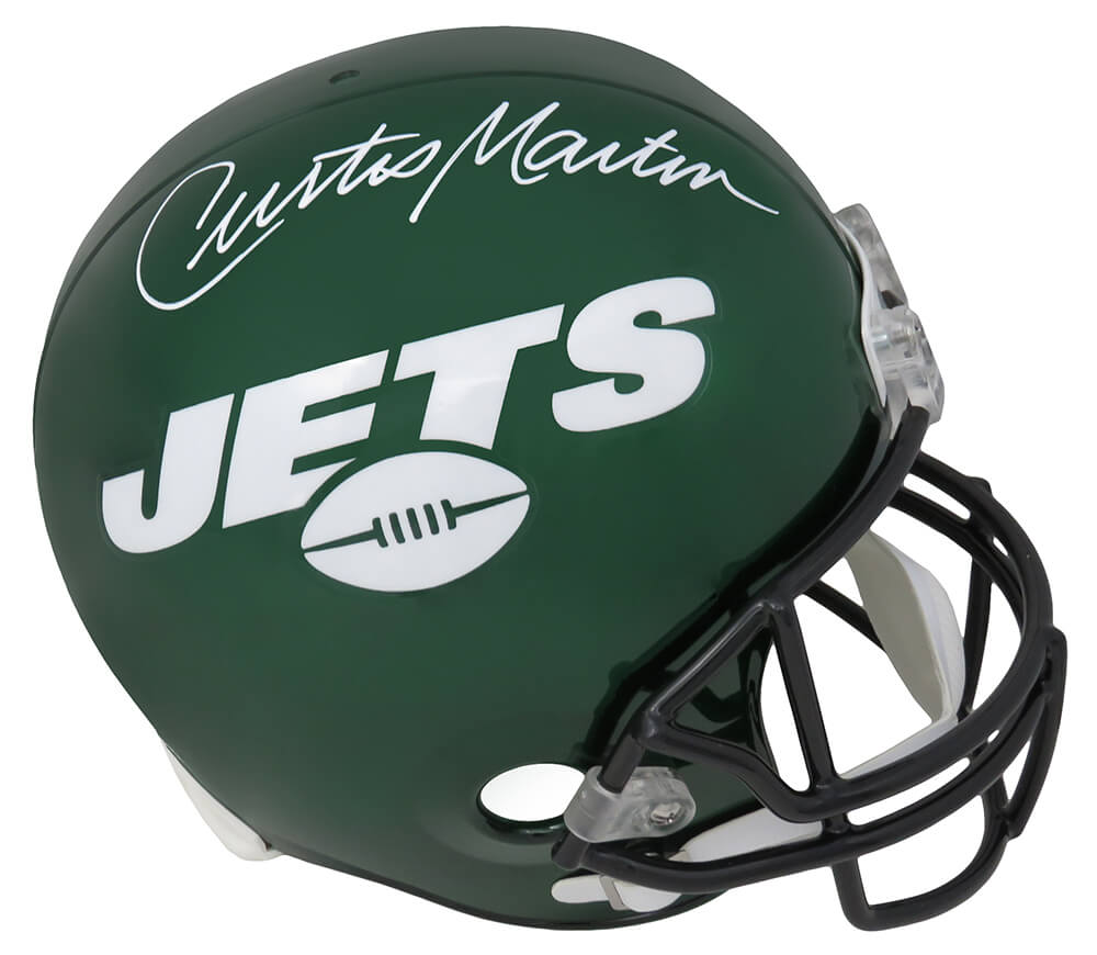 Curtis Martin Signed New York Jets Green Riddell Full Size Replica Helmet - MARREP354 - Curtis Martin Signed New York Jets Green Riddell Full Size Replica Helmet product image