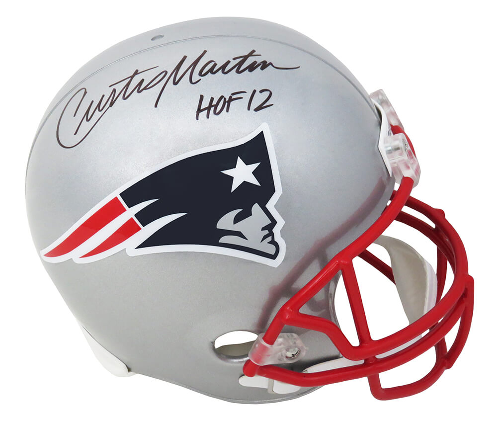 Curtis Martin Signed New England Patriots Riddell Full Size Replica Helmet w/HOF'12 - MARREP359 - Curtis Martin Signed New England Patriots Riddell Full Size Replica Helmet w/HOF'12 product image