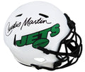 Curtis Martin Signed New York Jets Lunar Eclipse White Matte Riddell Full Size Speed Replica Helmet - MARREP362 - Curtis Martin Signed New York Jets Lunar Eclipse White Matte Riddell Full Size Speed Replica Helmet product image
