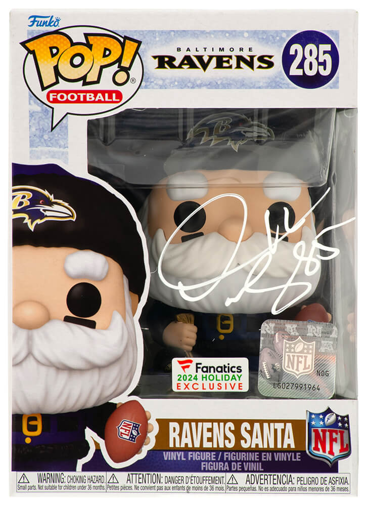 Derrick Mason Signed Baltimore Ravens SANTA Funko Pop Doll #285 - MASFUN300 - Derrick Mason Signed Baltimore Ravens SANTA Funko Pop Doll #285 product image