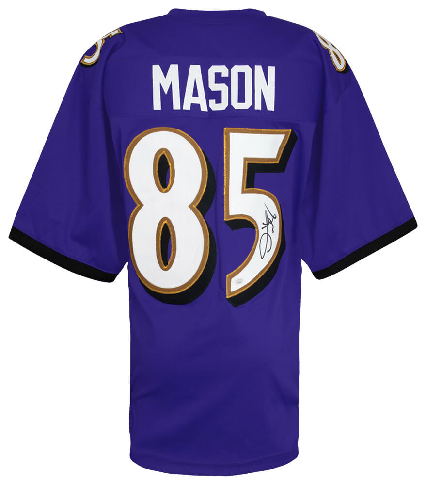 Derrick Mason Signed Purple Custom Football Jersey - (JSA) - MASJRY301 - Derrick Mason Signed Purple Custom Football Jersey - (JSA) product image