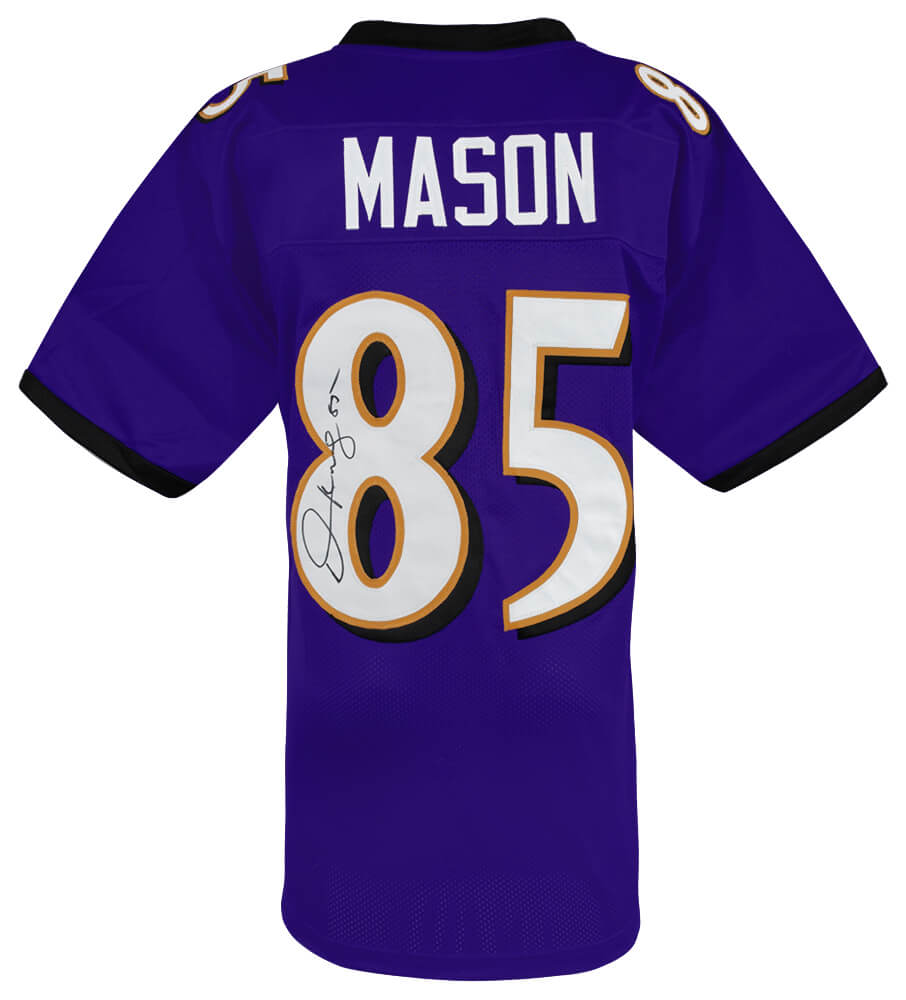 Derrick Mason Signed Purple Custom Football Jersey - MASJRY304 - Derrick Mason Signed Purple Custom Football Jersey product image