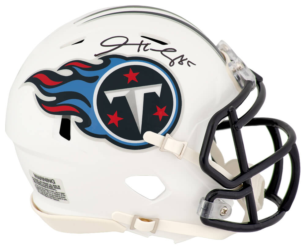 Derrick Mason Signed Tennessee Titans White Riddell Speed Mini Helmet - MASMIN300 - Derrick Mason Signed Tennessee Titans White Riddell Speed Mini Helmet product image
