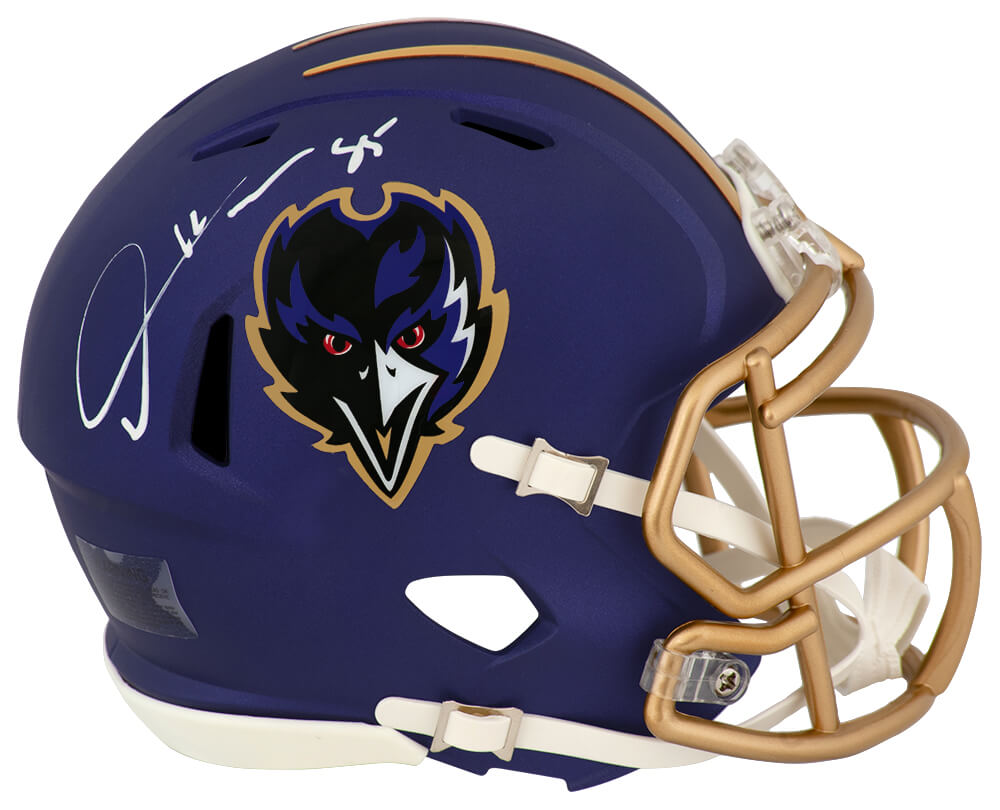 Derrick Mason Signed Baltimore Ravens 2024 Alternate Purple Riddell Speed Mini Helmet - MASMIN301 - Derrick Mason Signed Baltimore Ravens 2024 Alternate Purple Riddell Speed Mini Helmet product image