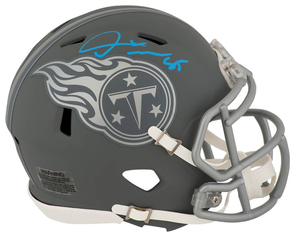 Derrick Mason Signed Tennessee Titans SLATE Riddell Speed Mini Helmet - MASMIN302 - Derrick Mason Signed Tennessee Titans SLATE Riddell Speed Mini Helmet product image
