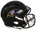 Derrick Mason Signed Baltimore Ravens Riddell Full Size Speed Replica Helmet w/12,061 Yards - MASREP301 - Derrick Mason Signed Baltimore Ravens Riddell Full Size Speed Replica Helmet w/12,061 Yards product image
