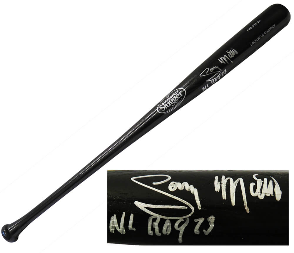 Gary Matthews Signed Louisville Slugger Black Baseball Bat w/NL ROY '73 - MATBAT100 - Gary Matthews Signed Louisville Slugger Black Baseball Bat w/NL ROY '73 product image