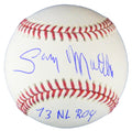 Gary Matthews Signed Rawlings Official MLB Baseball w/73 NL ROY - MATBSB110 - Gary Matthews Signed Rawlings Official MLB Baseball w/73 NL ROY product image