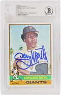 Gary Matthews Signed San Francisco Giants 1976 Topps Baseball Card #133 - (Beckett Encapsulated) - MATCAR100 - Gary Matthews Signed San Francisco Giants 1976 Topps Baseball Card #133 - (Beckett Encapsulated) product image