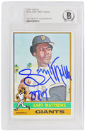 Gary Matthews Signed San Francisco Giants 1976 Topps Baseball Card #133 w/73 ROY - (Beckett Encapsulated) - MATCAR101 - Gary Matthews Signed San Francisco Giants 1976 Topps Baseball Card #133 w/73 ROY - (Beckett Encapsulated) product image