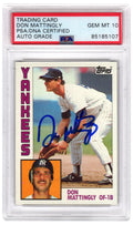 Don Mattingly Signed New York Yankees 1984 Topps Rookie Baseball Card #8 - (PSA Encapsulated / Auto Grade 10) - MATCAR110 - Don Mattingly Signed New York Yankees 1984 Topps Rookie Baseball Card #8 - (PSA Encapsulated / Auto Grade 10) product image