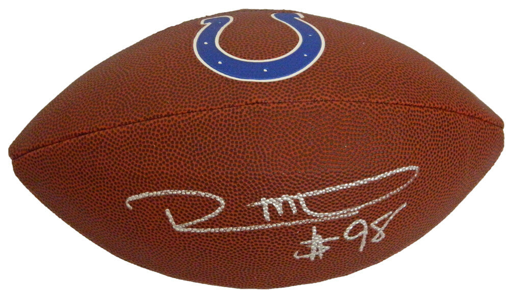 Robert Mathis Signed Colts  NFL Logo Full-Size Football - MATFTB302 - Robert Mathis Signed Colts NFL Logo Full-Size Football product image