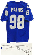 Robert Mathis Signed Blue Custom Football Jersey - MATJRY312 - Robert Mathis Signed Blue Custom Football Jersey product image