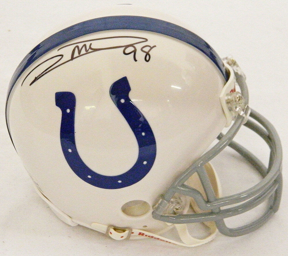 Robert Mathis Signed Indianapolis Colts Riddell Replica Mini Helmet - MATMIN300 - Robert Mathis Signed Indianapolis Colts Riddell Replica Mini Helmet product image
