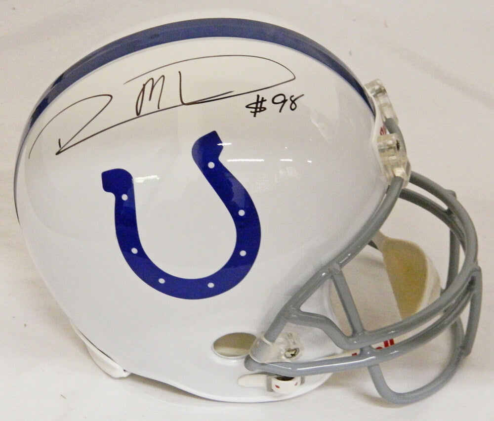 Robert Mathis Signed Indianapolis Colts Riddell Full-Size Replica Helmet - MATREP300 - Robert Mathis Signed Indianapolis Colts Riddell Full-Size Replica Helmet product image