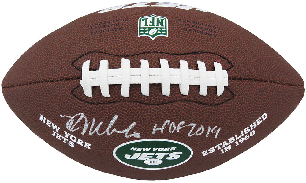 Kevin Mawae Signed New York Jets Brown Logo Football w/HOF 2019 - MAWFTB302 - Kevin Mawae Signed New York Jets Brown Logo Football w/HOF 2019 product image