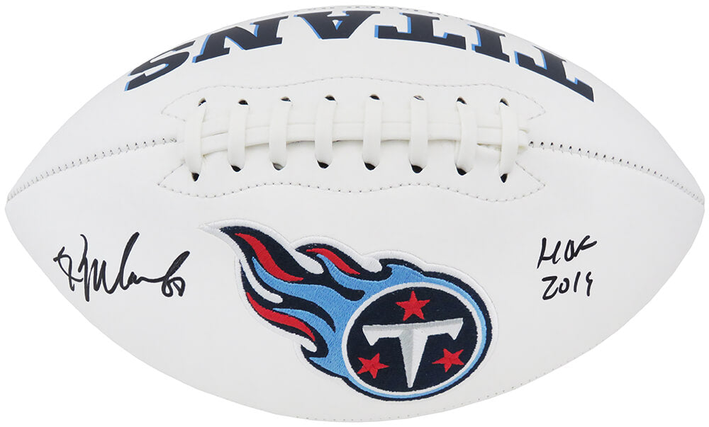 Kevin Mawae Signed Tennessee Titans Jarden White Logo Football w/HOF 2019 - MAWFTB303 - Kevin Mawae Signed Tennessee Titans Jarden White Logo Football w/HOF 2019 product image