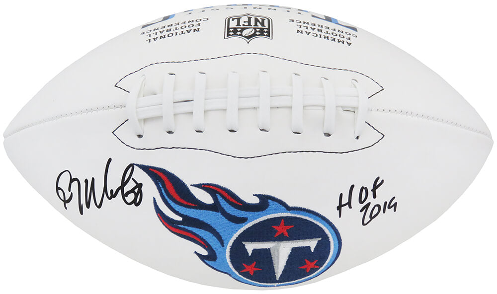 Kevin Mawae Signed Tennessee Titans Wilson White Logo Football w/HOF 2019 - MAWFTB304 - Kevin Mawae Signed Tennessee Titans Wilson White Logo Football w/HOF 2019 product image