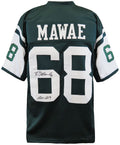 Kevin Mawae Signed Green Throwback Custom Football Jersey w/HOF 2019 - MAWJRY300 - Kevin Mawae Signed Green Throwback Custom Football Jersey w/HOF 2019 product image