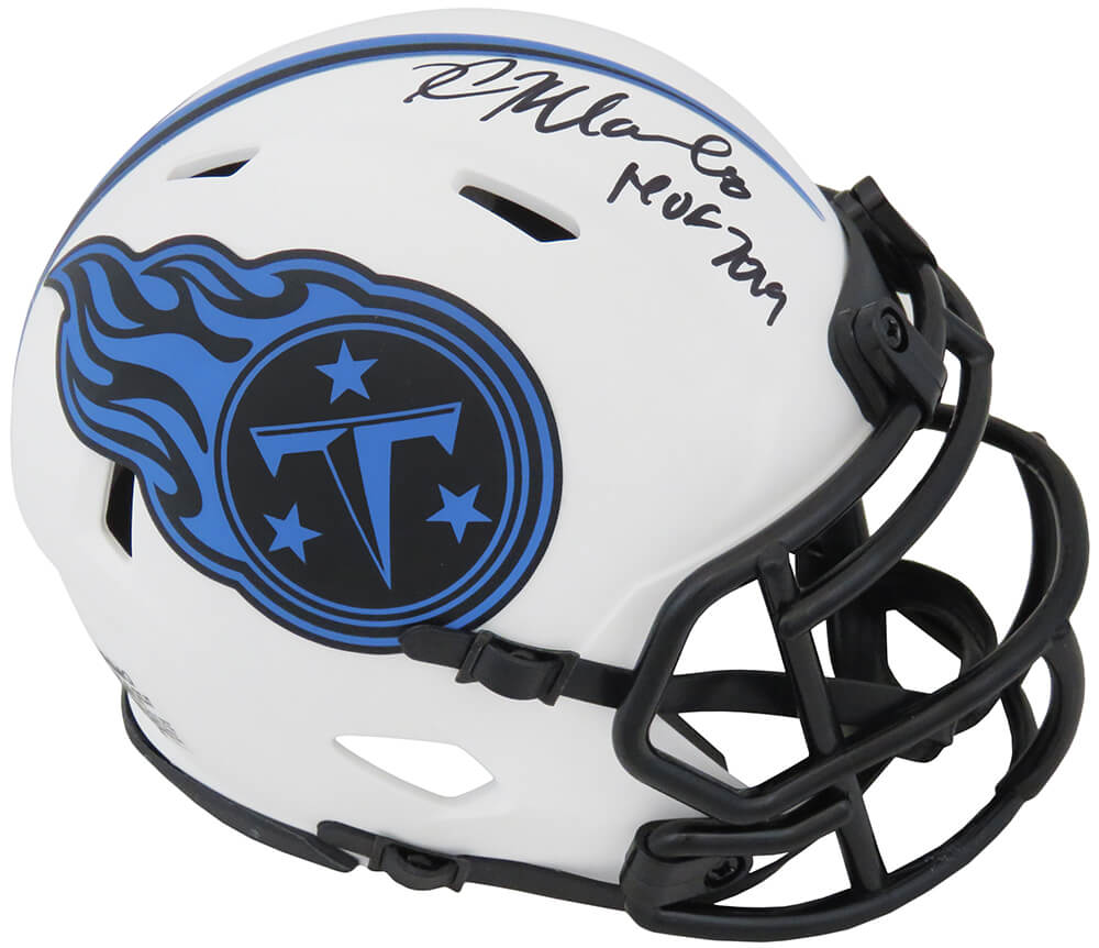 Kevin Mawae Signed Tennessee Titans Lunar Eclipse White Matte Riddell Speed Mini Helmet w/HOF 2019 - MAWMIN302 - Kevin Mawae Signed Tennessee Titans Lunar Eclipse White Matte Riddell Speed Mini Helmet w/HOF 2019 product image