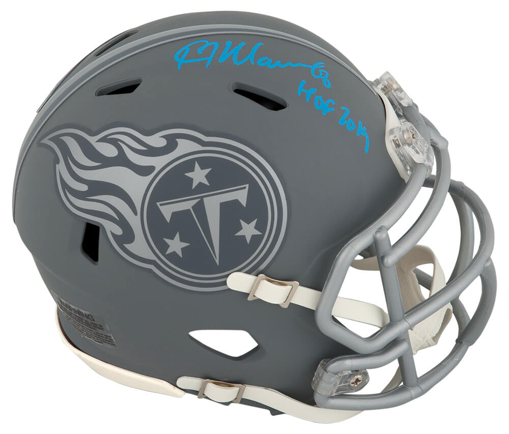 Kevin Mawae Signed Tennessee Titans SLATE Riddell Speed Mini Helmet w/HOF 2019 - MAWMIN307 - Kevin Mawae Signed Tennessee Titans SLATE Riddell Speed Mini Helmet w/HOF 2019 product image