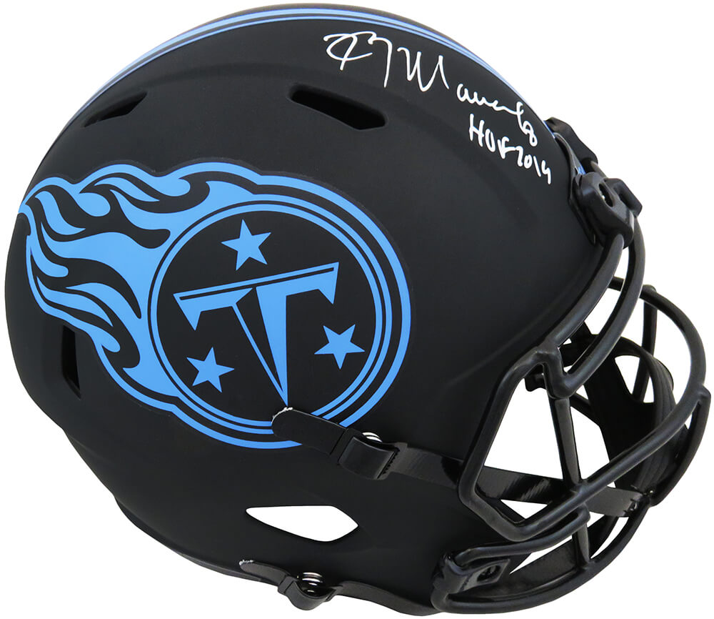 Kevin Mawae Signed Tennessee Titans Eclipse Black Matte Riddell Full Size Speed Replica Helmet w/HOF 2019 - MAWREP305 - Kevin Mawae Signed Tennessee Titans Eclipse Black Matte Riddell Full Size Speed Replica Helmet w/HOF 2019 product image