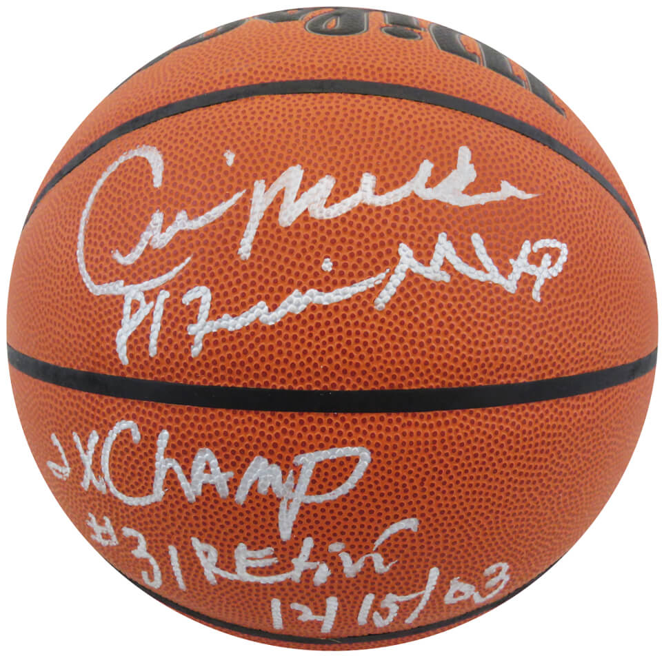 Cedric Maxwell Signed Wilson Indoor/Outdoor NBA Basketball w/81 Finals MVP, 2x NBA Champs, #31 Retired 12/15/03 - MAXBSK202 - Cedric Maxwell Signed Wilson Indoor/Outdoor NBA Basketball w/81 Finals MVP, 2x NBA Champs, #31 Retired 12/15/03 product image