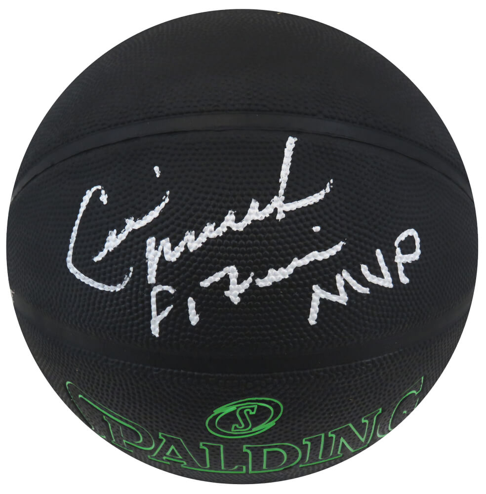 Cedric Maxwell Signed Spalding Phantom Black With Green Lettering NBA Basketball w/81 Finals MVP - MAXBSK204 - Cedric Maxwell Signed Spalding Phantom Black With Green Lettering NBA Basketball w/81 Finals MVP product image