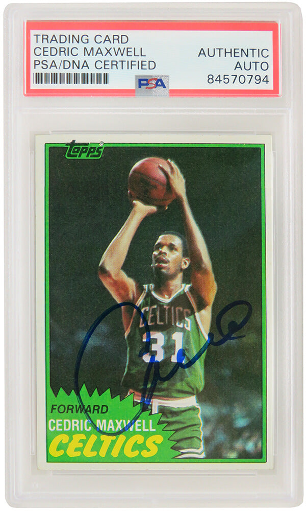 Cedric Maxwell Signed Boston Celtics 1981-82 Topps Basketball Card #5 - (PSA Encapsulated) - MAXCAR201 - Cedric Maxwell Signed Boston Celtics 1981-82 Topps Basketball Card #5 - (PSA Encapsulated) product image