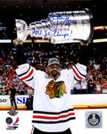 Jamal Mayers Signed Chicago Blackhawks 2013 Stanley Cup Trophy 8x10 Photo w/2013 SC Champs - MAY08P403 - Jamal Mayers Signed Chicago Blackhawks 2013 Stanley Cup Trophy 8x10 Photo w/2013 SC Champs product image