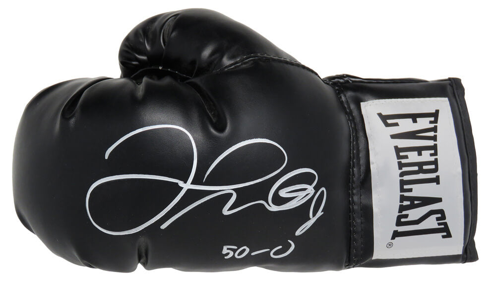 Floyd Mayweather Jr. Signed Everlast Black Boxing Glove w/50-0 - MAYGLV505 - Floyd Mayweather Jr. Signed Everlast Black Boxing Glove w/50-0 product image