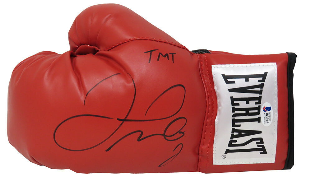 Floyd Mayweather Jr. Signed Everlast Red Boxing Glove w/TMT (Beckett) - MAYGLV509 - Floyd Mayweather Jr. Signed Everlast Red Boxing Glove w/TMT (Beckett) product image