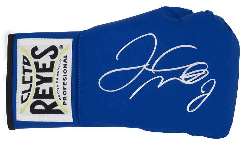 Floyd Mayweather Jr. Signed Cleto Reyes Blue Boxing Glove - MAYGLV515 - Floyd Mayweather Jr. Signed Cleto Reyes Blue Boxing Glove product image
