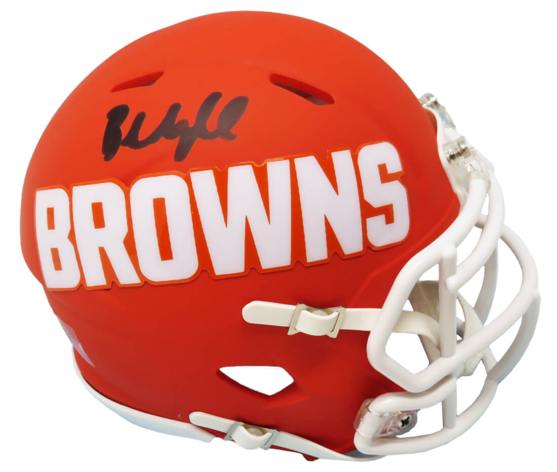 Baker Mayfield Signed Cleveland Browns AMP Alternate Series Riddell Speed Mini Helmet - MAYMIN300 - Baker Mayfield Signed Cleveland Browns AMP Alternate Series Riddell Speed Mini Helmet product image