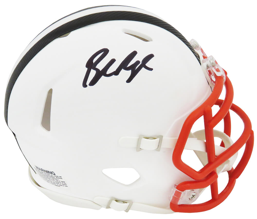 Baker Mayfield Signed Cleveland Browns Flat White Matte Riddell Speed Mini Helmet - (Fanatics) - MAYMIN301 - Baker Mayfield Signed Cleveland Browns Flat White Matte Riddell Speed Mini Helmet - (Fanatics) product image