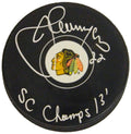Jamal Mayers Signed Blackhawks Logo Hockey Puck w/SC Champs 13 - MAYPUC401 - Jamal Mayers Signed Blackhawks Logo Hockey Puck w/SC Champs 13 product image